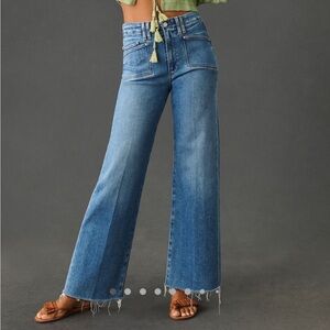 PAIGE Anessa High-Rise Wide-Leg Cropped Jeans